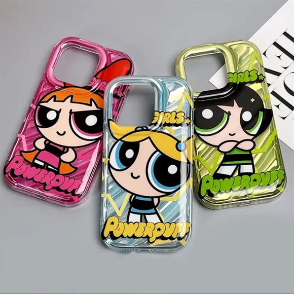 Bundle of 3 cases Cartoon Powerpuff Girls Holder Case - Picture 2 of 3